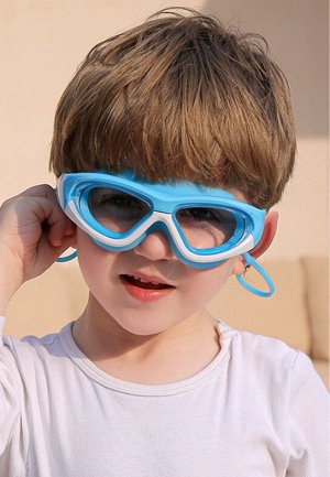 Детские очки для плавания, цвет синий