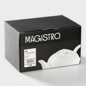 Чайник заварочный Magistro «Бланш», 600 мл, фарфор, белый