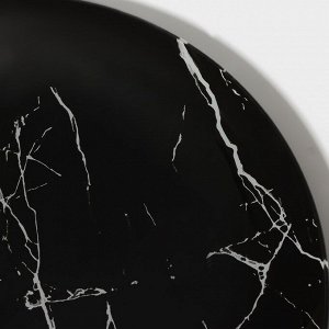 Тарелка пирожковая Доляна «Марбл чёрный», d=17,7 см