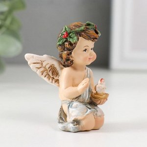 СИМА-ЛЕНД Сувенир полистоун &quot;Ангел с веночком со свечой/крестиком&quot; МИКС 6х4,8х3,4 см