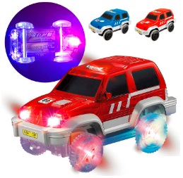 Машинка для автомобильного трека светящаяся (работает от батареек: в комплект не входят) Цвет: В АССОРТИМЕНТЕ