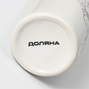 Аксессуары для ванной Доляна «Изящество», 4 предмета, дозатор 250 мл, мыльница, 2 стакана, белые