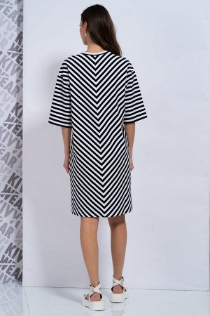 Платье Kivviwear 308701 бело-черный