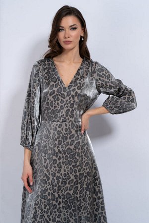 Платье Kivviwear 416202 серый леопард