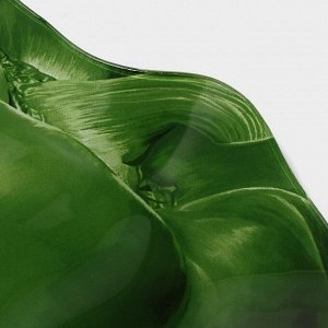 Блюдо стеклянное сервировочное Доляна «Перчик», 16x15 см, цвет зелёный