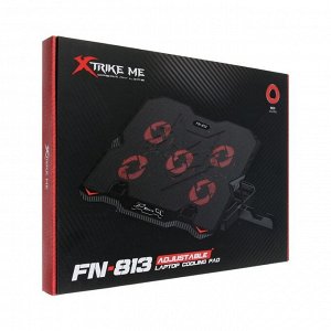 Подставка для ноутбука Xtrike Me FN-813, 5 вентиляторов, 2хUSB, кабель 55 мм