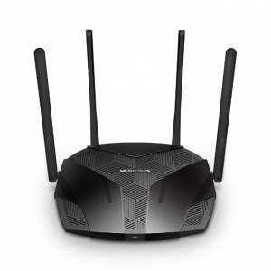 Wi-Fi роутер Mercusys MR80X, 2976 Мбит/с, 3 порта 1000 Мбит/с, чёрный