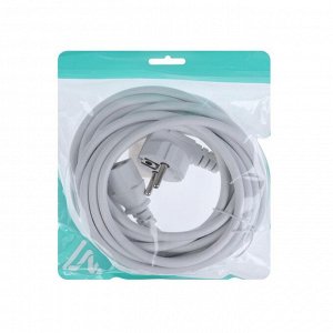 Кабель питания Luazon KDGN-005, Schuko - C13, 10 А, 3 м, 3-х жильный, белый