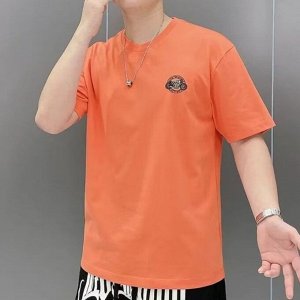 Мужская футболка с принтом, оранжевый