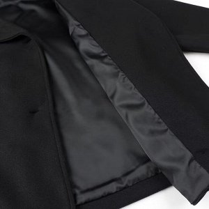 Пальто женское укороченное, демисезонное, черное