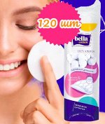 Ватные диски с закрытым краем BELLA 120 шт