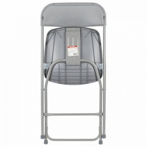 Стул складной BRABIX "Golf CF-002", серый каркас, пластик серый, 531564