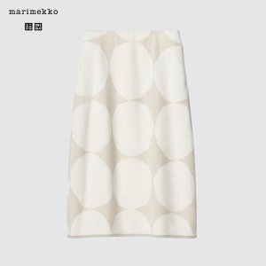 UNIQLO Marimekko - теплая флисовая юбка - 02 LIGHT GRAY