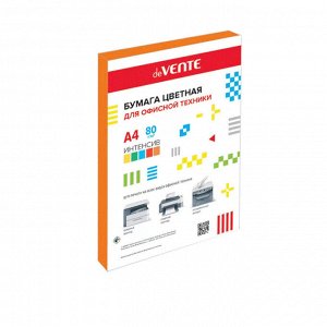 Бумага цветная deVENTE, интенсив оранжевый, А4, 80 г/м?, 100 л., картонная подложка