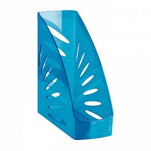 Подставка (лоток) для бумаг, вертикаль. 1 отдел, 110 мм, тонир. голубой, СТАММ "Тропик"