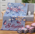 Полотенце &quot; 8 Марта Букет стежка&quot; 50*100 (лен+хлопок) вид 6