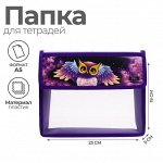 Папка для тетрадей, А5, пластиковая, 23x19x5 см
