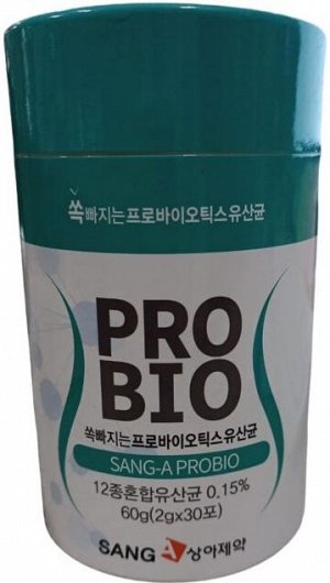 Sang A Пробиотики для похудения устойчивые к желудочной кислоте Probio Gastric Acid Resistant Waist Slimming Probiotics Green, 60 гр (2 гр *30 шт)