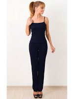 00510 Брюки из костюмной ткани Анжелика синие