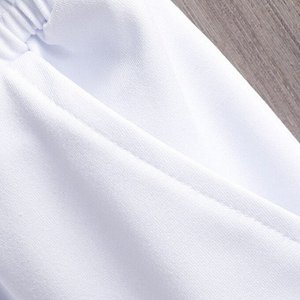 Мужской летний костюм-двойка (футболка + шорты) с принтом, белый/черный