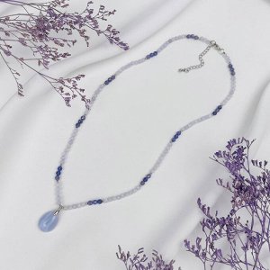 Колье из Голубого агата и Танзанита