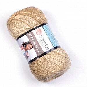 Пряжа YarnArt Angora Active 20% шерсть/80% акрил, 100гр №843 Бежево-коричневый