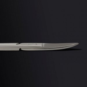 Ножницы маникюрные «Premium», загнутые, узкие, 9 см, на блистере, цвет серебристый