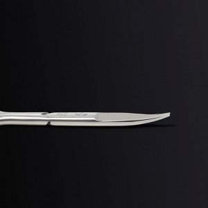 Ножницы маникюрные «Premium», загнутые, широкие, заострённые, 9,5 см, на блистере, цвет серебристый