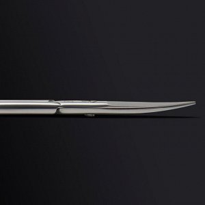 Ножницы маникюрные «Premium», загнутые, широкие, 9,3 см, на блистере, цвет серебристый