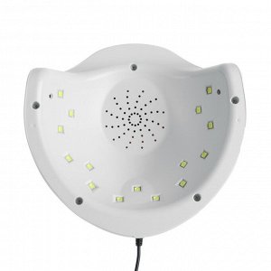 Лампа для гель-лака Luazon LUF-06, UV/LED, 36 Вт, 15 диодов, таймер 30/60/90 с, USB, белая