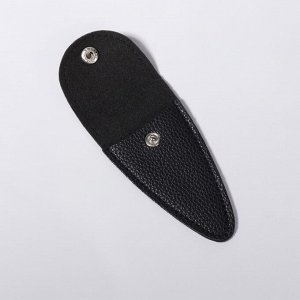 Чехол для хранения маникюрных инструментов, на кнопке, 10 x 5 x 0,8 см, цвет чёрный