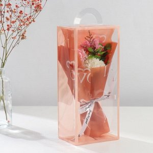 Букет из мыльных лепестков для ванны «Гвоздики», подарочный, 11x8x25 см