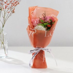 Букет из мыльных лепестков для ванны «Гвоздики», подарочный, 11x8x25 см