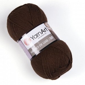 Пряжа YarnArt Merino De Luxe/50 50% шерсть/50% акрил, 100гр №3067 Коричневый