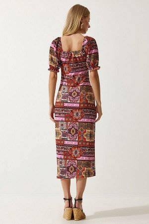 Женское летнее вискозное платье с эластичным воротником «Кармен» MC00172