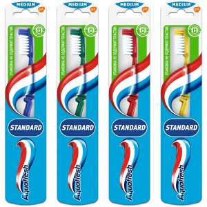 Аквафреш Зубная щетка "Standard" средней жесткости 1 шт