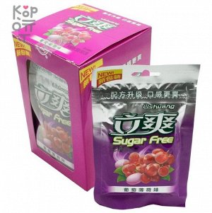 Китайские конфеты Sugar Free с холодком Виноград-Мята  180 гр Китай