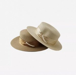 Шляпа женская, солнцезащитная, летняя, соломенная
