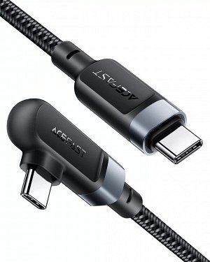 PREMIUM Зарядный кабель ACEFAST Быстрая зарядка и передача 100W USB-C to USB-C 2м Г-образный