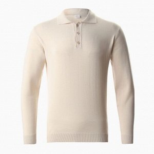 Джемпер поло мужской MINAKU: Knitwear collection цвет кремовый, р-р