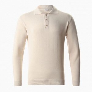 Джемпер поло мужской MINAKU: Knitwear collection цвет кремовый, р-р