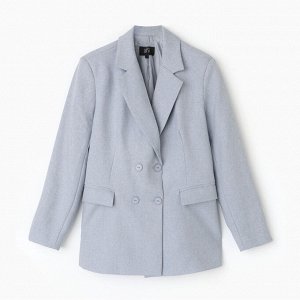 Пиджак женский двубортный MIST plus-size, серый