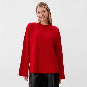 Джемпер вязаный женский MINAKU:Knitwear collection цвет красный, размер 46-48