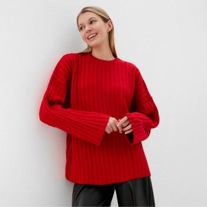 Джемпер вязаный женский MINAKU:Knitwear collection цвет красный, размер 46-48