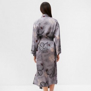 Халат домашний KAFTAN "Дракон", размер 44-46, серый