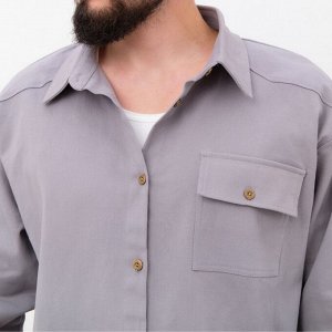 Рубашка мужская MIST oversize размер, светло-серый