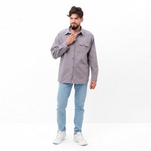 Рубашка мужская MIST oversize размер, светло-серый