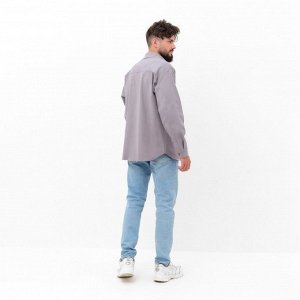 Рубашка мужская MIST oversize размер, светло-серый