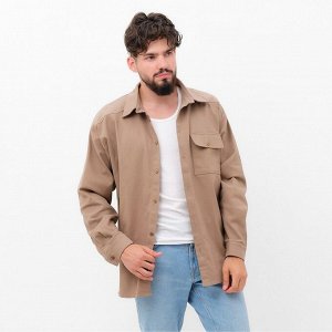 Рубашка мужская MIST oversize размер, бежевый