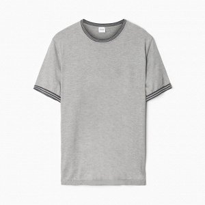 Джемпер мужской короткий рукав MINAKU REGULAR FIT: серый меланж